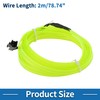 A ABSOPRO 2m EL Wire Cable LED Glow String Light