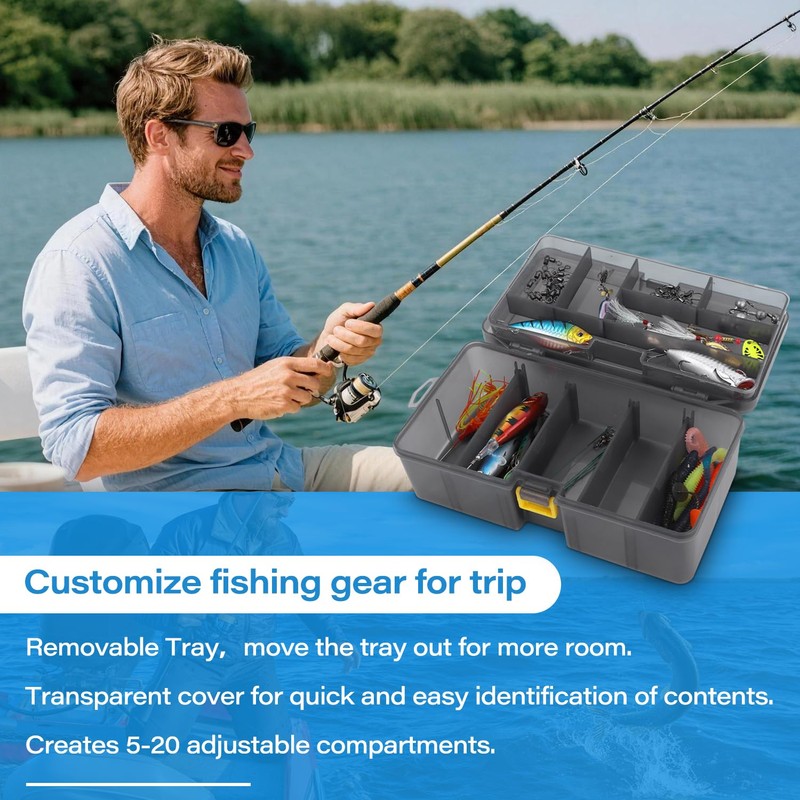 Fishing Tackle Box with Fishing Lures,Fishing Gifts for Men