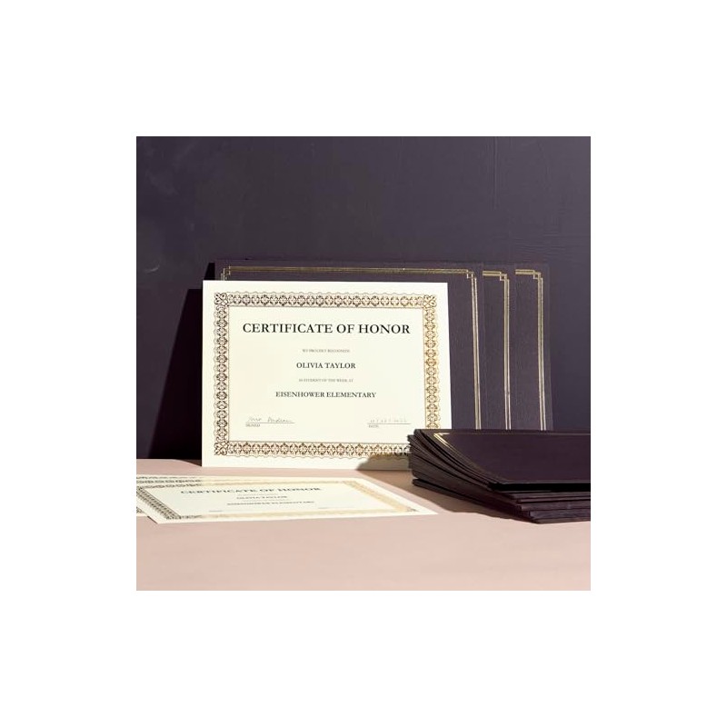 Gartner Studios Certificate Holders, 6 Count, Black (35003)