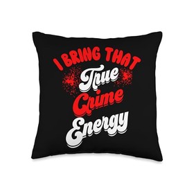 True Crime Gifts For Women True Crime for Women I Like Murder Shows Serial Killer Fan Throw Pillow, 16x16, Multicolor