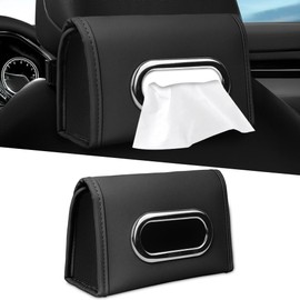 Premium Leather PU Tissue Holder for Car – Stylish and Durable Cars Tissue Holder for Easy Access While Driving, Perfect Tissue Holders in Car for Keeping Napkins Organized and Within Reach