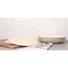 Two Tone Coupe 10.5” Dinner Plate Set Of 6, Tan/White