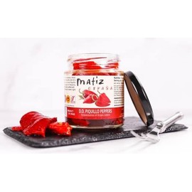 Matiz Espana Piquillo Peppers, Denomination of Origin Lodosa, 7.6 ounce (6 Jars)