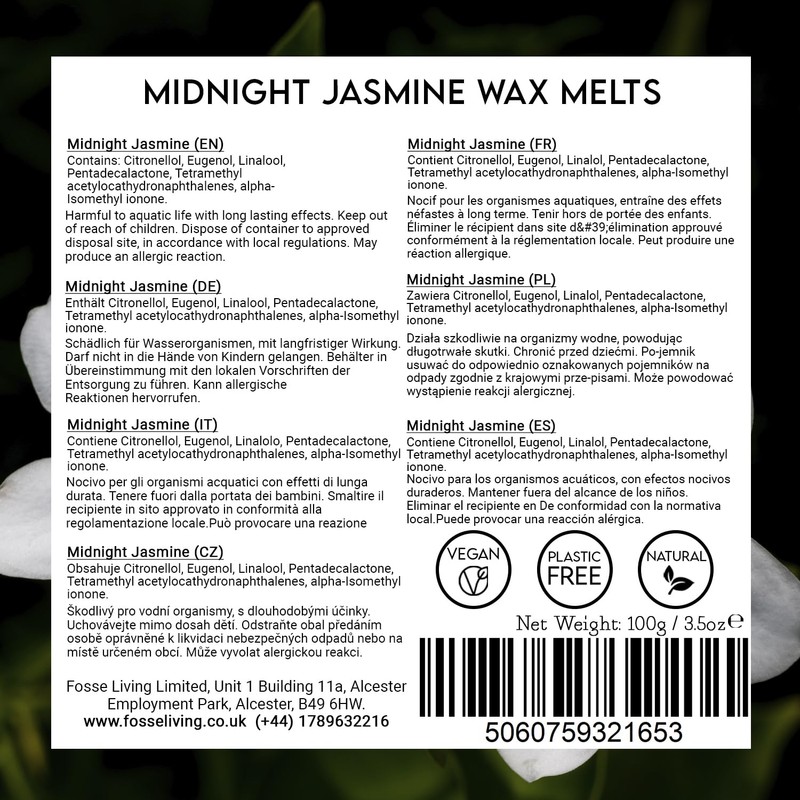 Midnight Jasmine Strong Scented Wax Melts 16 Pack - The