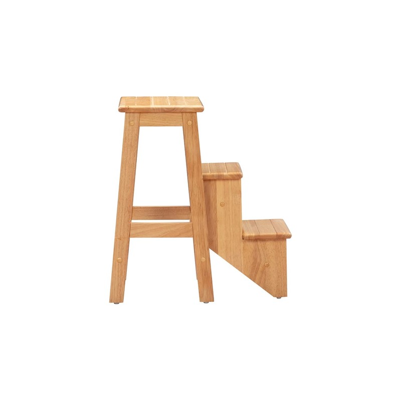Boraam Niko 3-Tier Step Stool, Counter Height, Natural