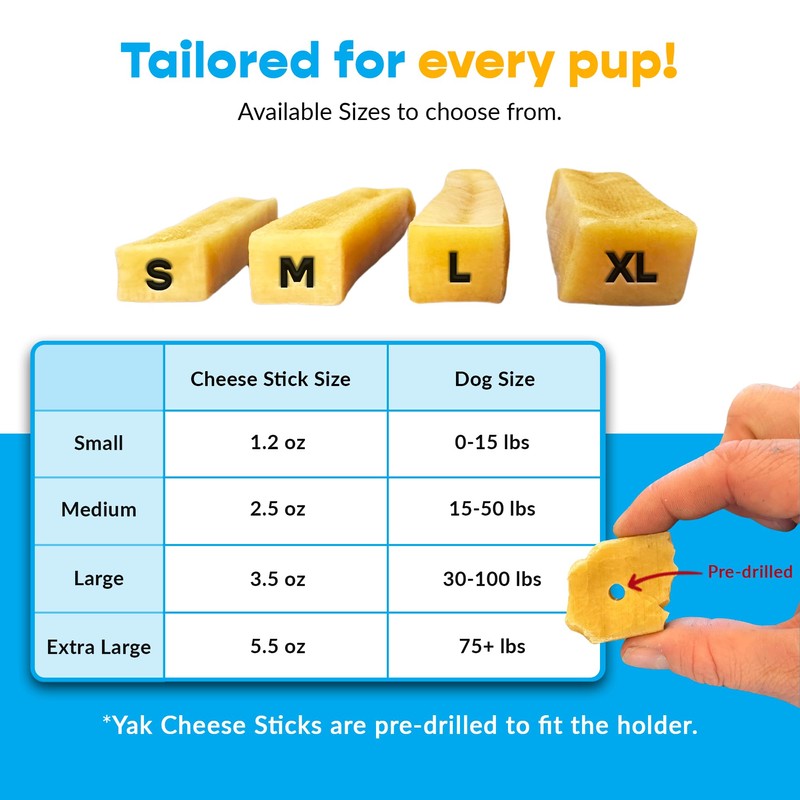 MIGHTY CHEWZ Yak Chew Holder Pack, Medium (4 Pieces) -