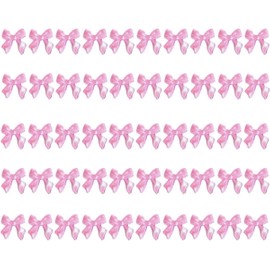 50 Pcs Pink Nail Charms Decorative Stunning Visual Effect Bow-Knot Nail Art Decors Manicure Jewelry for Nail Salon, Nail Art Accessories
