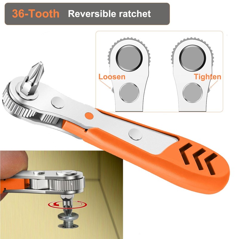 Right Angle Screwdriver 24 in 1 Ratchet Screwdriver Set with