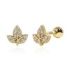 Meissa Sterling Silver Maple Leaf Stud Earrings for Women Girls