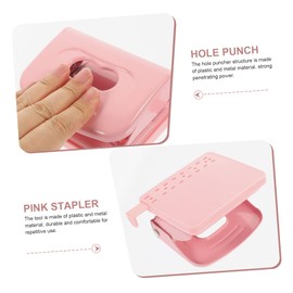 Herramientas Especiales Perforadora De Escritorio Grapadora De Oro Rosa Grapadora Transparente Estudiante Rosa Nórdica Metal Perforadora Artesanal Grapadora De Libros