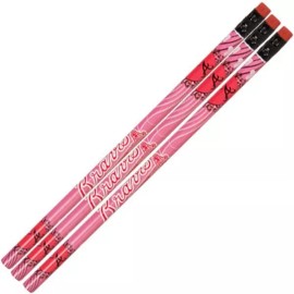 Atlanta Braves Pink Pencils 6 Pack Pink