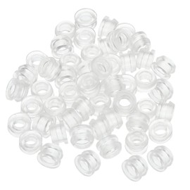 sourcing map 50 PCS Inner Dia 6mm Mount Dia 7.5mm Height 7mm Clear Rubber Wiring Grommets Gasket Ring Cable Protector