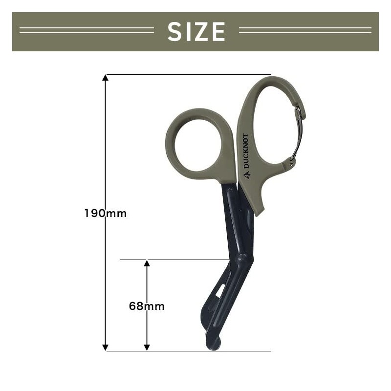 DUCKNOT Scissor Scissors, Stainless Steel, For Outdoor Activities, Camping, BBQ,