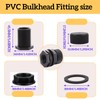 SNUTUYA PVC Garden Hose Bulkhead Fitting With Plug, 1/2" Female