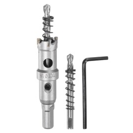 sourcing map Metal Hole Saw Carbide Cutter 18mm / 0.71" Dia for Stainless Steel, Metal, Aluminum Alloy, Copper, Brass, Plastic, with Extra Center Bit