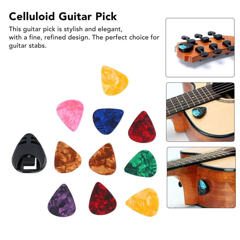 10 Uds Plumillas para Guitarra,Puntas de Guitarra de Geluloide