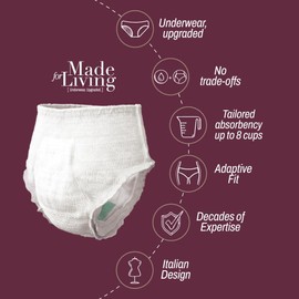 Made for Living The All-Nighter Plus Size Underwear for Women & Men - Dual Absorbent Core, Leak-Free & Odor Protection - Disposable Overnight Adult Pull Ups for Women & Men - XXL - 20 Ct