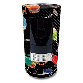 MightySkins Carbon Fiber Skin for Ring Stick Up Cam Battery - Cocktail Therapy | Protective, Durable Textured Carbon Fiber Finish | Easy to Apply, Remove, and Change Styles | Made in The USA