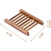 Eco-Friendly Bamboo Soap Dish, Natural Wooden Soap Holder for Bathroom