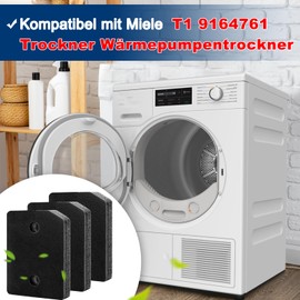 Scienraise Set of 3 9164761 Base Filter Suitable for Miele Tumble Dryer T1