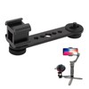 Triple Cold Shoe Extension Bracket Aluminium Alloy Microphone Stand Mount
