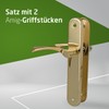 Amig - Set of Two Crank Handles Oval Steel Plate