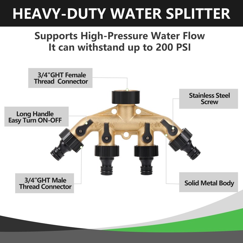 Gardena distributor, Gardena irrigation system, Gardena 4-way distributor, use up