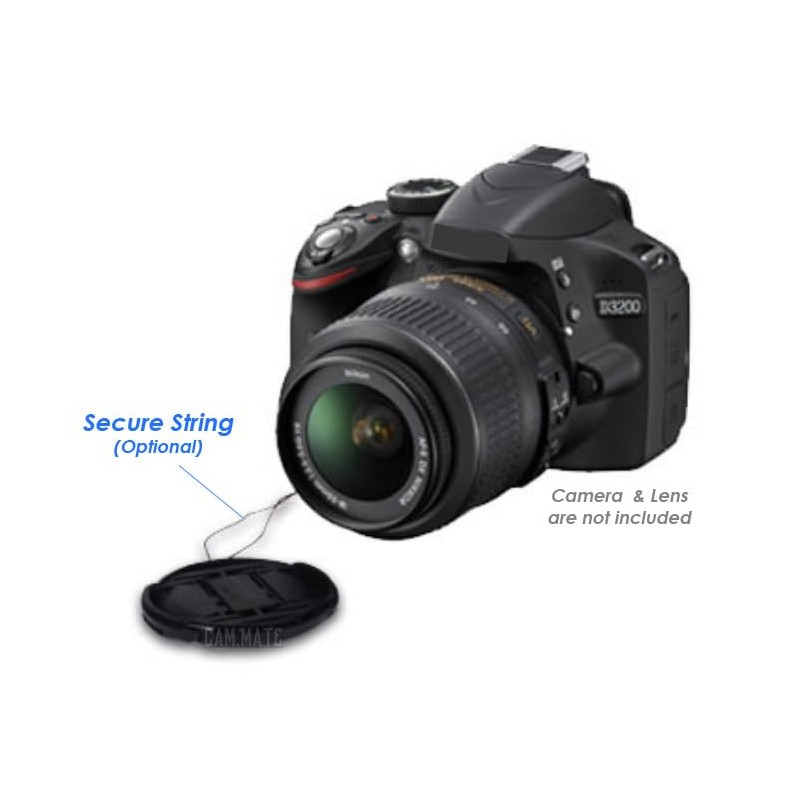 2 pcs Universal Camera Lens Front Caps 52mm with Secure