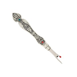 Desgarradores de Costura Vintage, Material de Primera Calidad para Quitar Hilos de Forma Rápida y Fácil, Punto Rojo para Protección de Telas, Multiusos para Manualidades, Plata