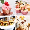 Cupcake Liners with Dome Lids 100Pack,Free-Air 3.5Oz Mini Foil Baking