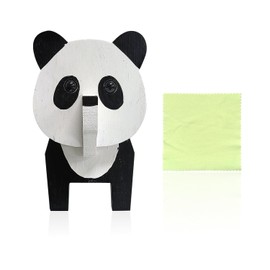 1 Piece 3D Panda Shaped Wooden Glasses Holder, Wooden Puzzle Glasses Stand, Creative Animal Shape Spectacle Holder, Sunglasses Display Stand, Office and Desk Decoration (Panda)