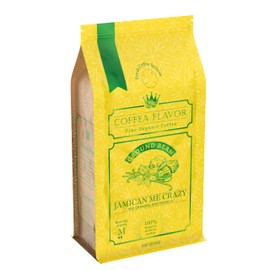 Coffea Flavor Fine Organic Coffee -Jamican me crazy Ground Coffee Medium Roast | 100% Arabica Coffee| Perfect for Espresso | USDA Certified Organic | Fair Trade | Grown and Roast in the Caribbean |16 Oz