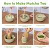 STORICANS Premium Matcha Tea Set with Bamboo Whisk, Ceramic Bowl,