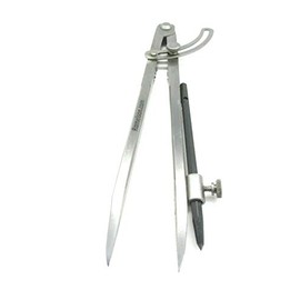 UJ Ramelson Wing Compass Caliper Divider with Brass Holder & Hex Scribe for Professional or DIY Machinists Metal or Wood Marking Tool (10 inch)