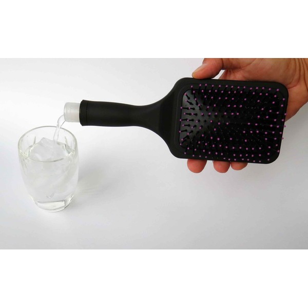 Binocktails Bev-Brush Paddle Hairbrush Secret Flask - Hold 6 oz (185 ML) of Alcohol – The Best Women’s Hidden Flask - Perfect For Any Girls Nigh Out