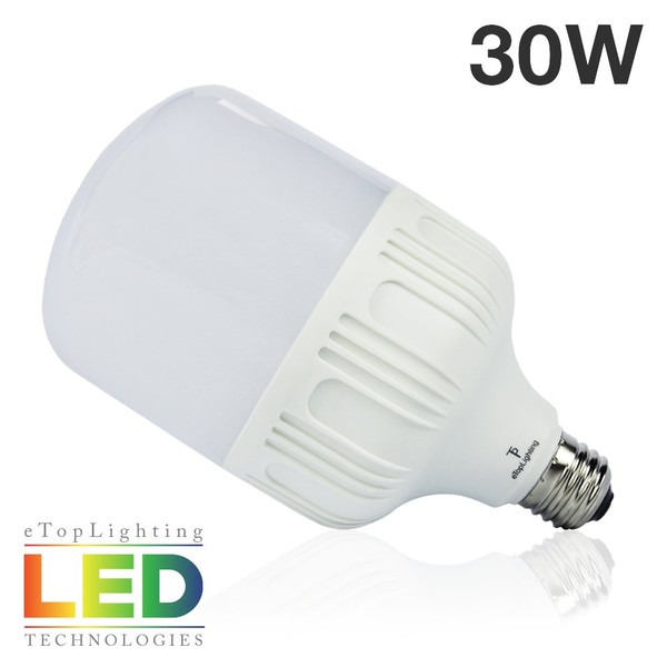 ETOPLIGHTING Shatter-Proof Ultra-Bright 30W LED Light Bulb Edison E26/E27 Base, 15000 Life Hours, Garages, Work Sites, Home, Photo Studio, APL1483, Daylight White 6000K