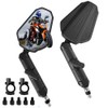 DREAMIZER Adventure Motorcycle Mirrors Black M8 M10 Foldable Motorcycle Rearview