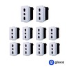 gloca Set of 10 2P+T 16A Dual Socket Sockets Compatible