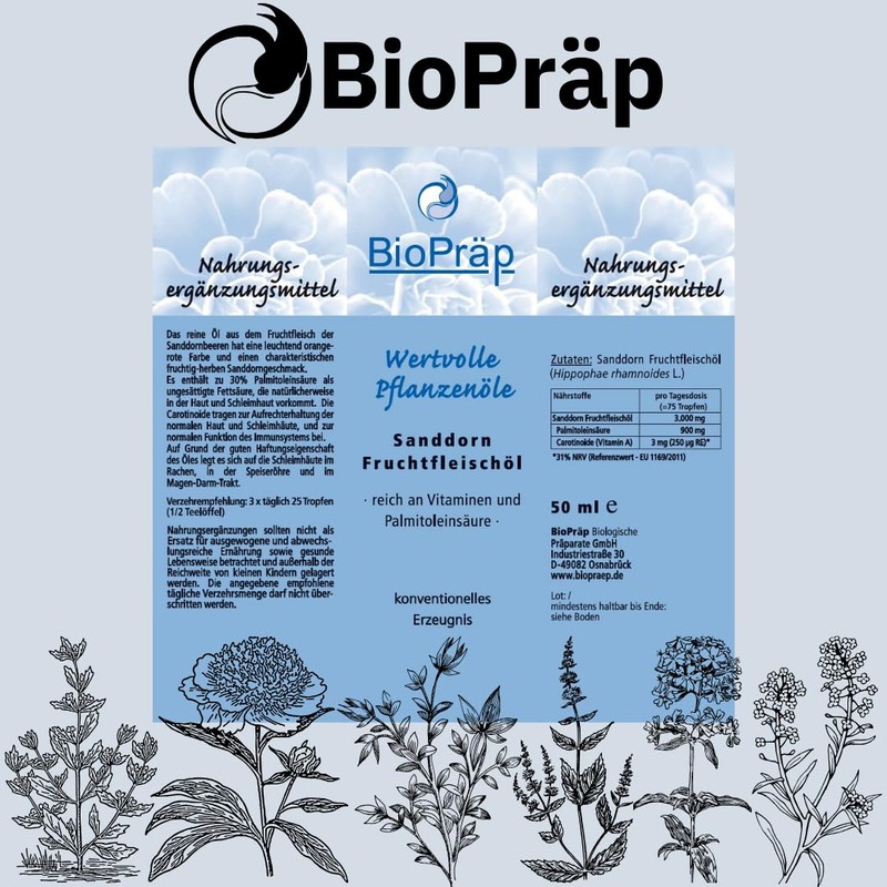 BioPräp Sea Buckthorn Pulp Oil 50 ml