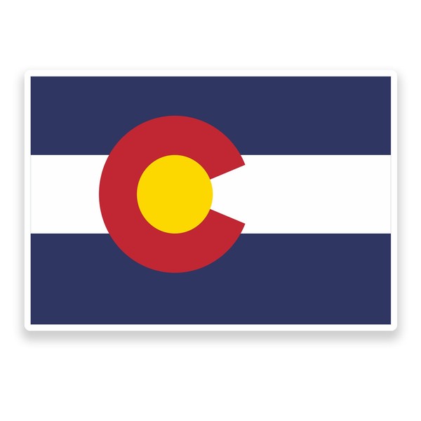 2 x 10cm Colorado Flag Vinyl Decal Sticker Laptop Car