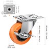 2 Inch Casters, ASHGOOB Caster Wheels with Side Brake, Locking