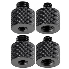 Visxcnu Thread Adapter 4 Pieces 3/8 Inch to 1/4 Inch & 1/4 Inch to 3/8 Inch Aluminium Alloy Tripod Screw Adapter for Camera, Speaker, Tripod, Microphone Stand, Microphone Stand, Monopod