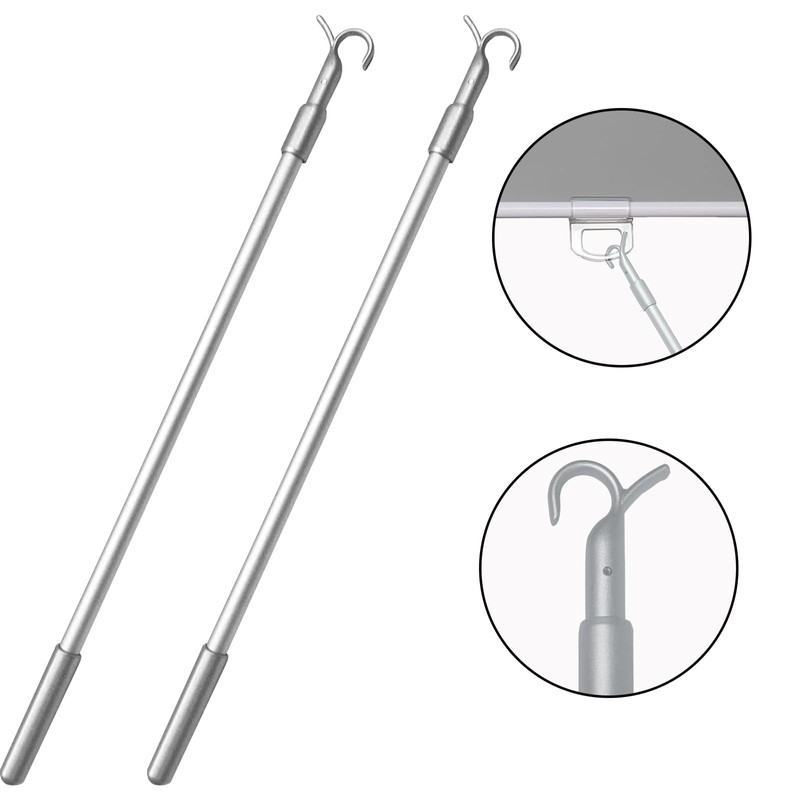 2Pcs 18‘’-32‘’ Telescopic Draw Rod for Cordless Roller Shades Draw