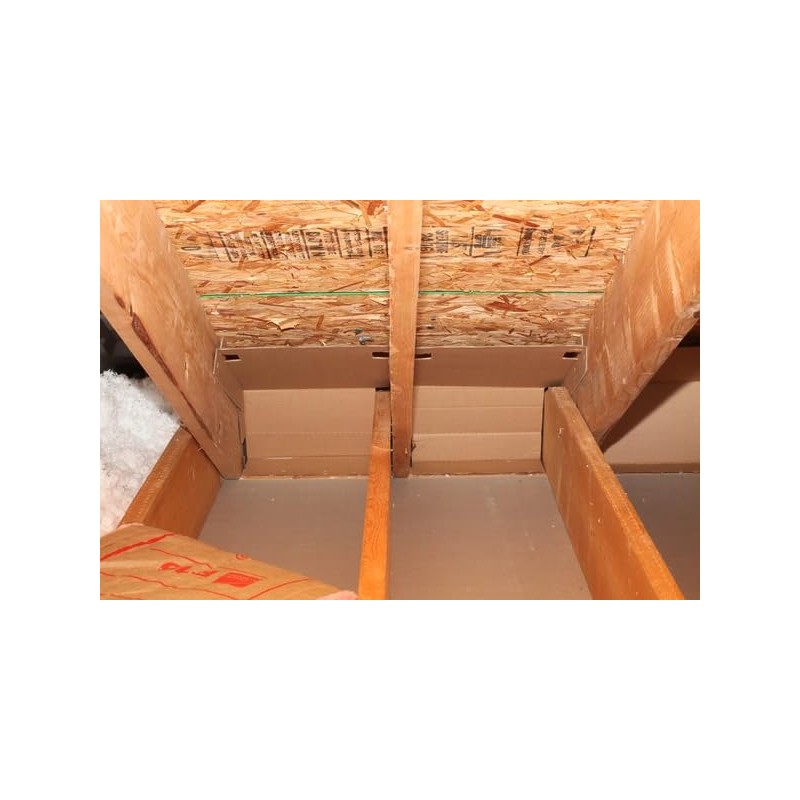 Cardboard Attic Baffles for 24" On-Center Rafters – 23" Long