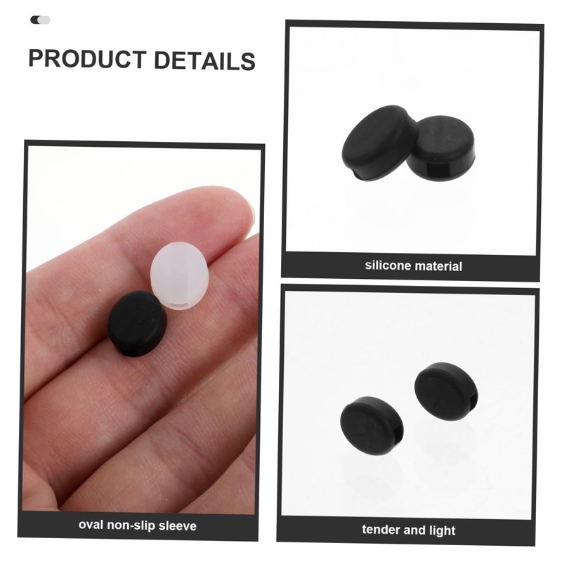 LALAFINA 40 Pcs Non Slip Oval Eyeglass Retainers Comfortable Ear