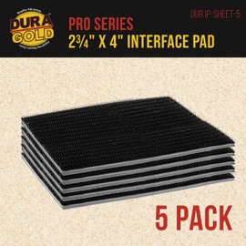 Dura-Gold Pro Series Rectangle 2-3/4" x 4" x 7mm Soft Density Interface Pad, 5 Pack - Hook & Loop Foam Protection Cushion, Used Between Hand Sanding Blocks & Sandpaper Sheets, Sander Wood, Auto Detail