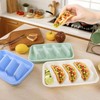 Silicone Taco Holder Plates Set of 3, Anti-Slip Reusable Taco