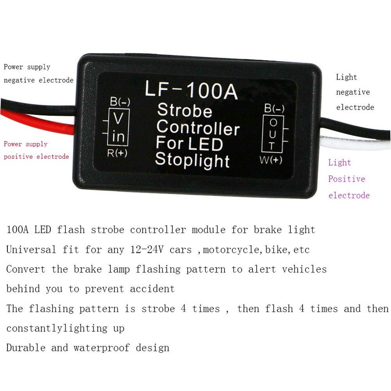 YSY 2PCS LF-100A Flash Strobe Controller Auto Car Flasher Module