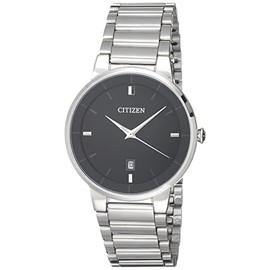 Citizen 60744 Reloj Clásico Analógico Cuarzo para Hombre, Negro/Plateado