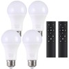 MXhme A19 LED Light Bulbs with Remote Control, 800LM 9W